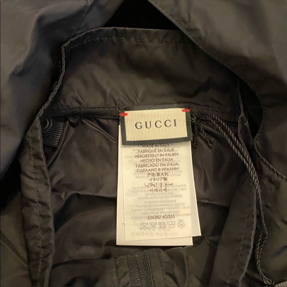 Gucci Black Windbreaker Rain Jacket Poncho One Size - Picture 11 of 16